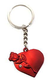 Брелок "Серце з трояндою"