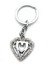 Брелок со стразами (S) "Сердечко"