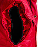 Жилет Garment Factory утеплений стьобаний на блискавці подовжений унісекс червоний 50-й розмір, фото 10