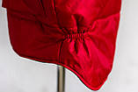 Жилет Garment Factory утеплений стьобаний на блискавці подовжений унісекс червоний 58 розмір, фото 7