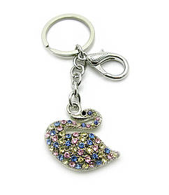 Брелок со стразами (Y) "Лебедь"