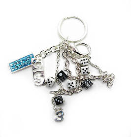 Брелок зі стразами "Ігрольні кістки"