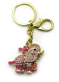 Брелок со стразами "Слон" Золото