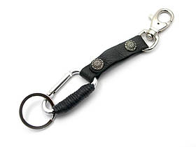 Брелок шкіряний чорний 19 см. (G) (S169)