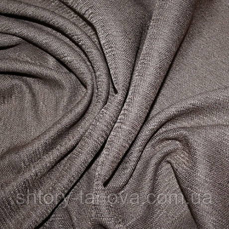 Мягкая рогожка ткань для штор меланж т.коричневый - фото 1 - id-p126522161