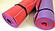 Якісний універсальний килимок (каремат) для занять спортом "СПОРТ 10". Товщина 10 мм. Жовто - фіолетовий., фото 10