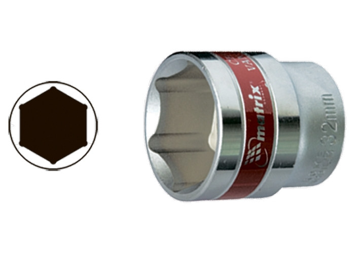 Головка торцева Matrix Master 24 мм шестигранна CrV під квадрат 1/2 (131249)
