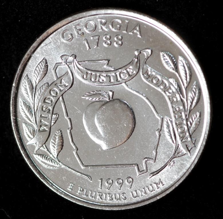 Монета США 25 центів 1999 р. Джорджія