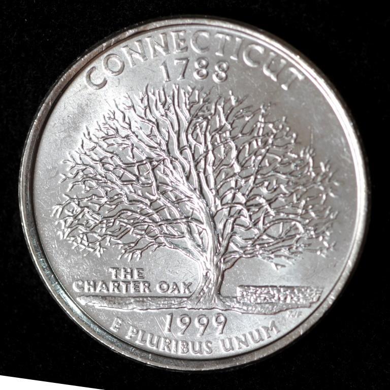 Монета США 25 центів 1999 р. Коннектикут