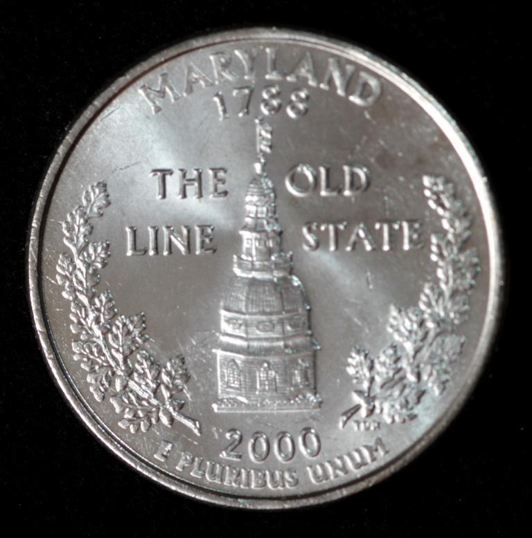 Монета США 25 центів 2000 р. Меріленд