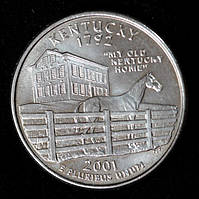 Монета США 25 центів 2001 р. Кентуккі