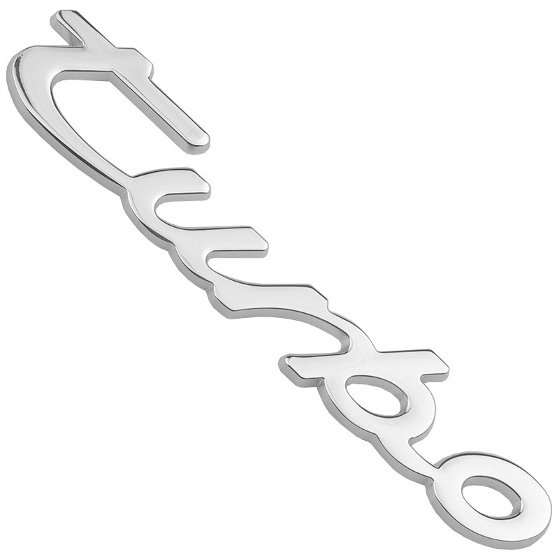 3D емблема TURBO - хром метал, фото 1