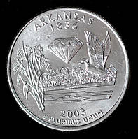 Монета США 25 центів 2003 р. Арканзас