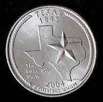 Монета США 25 центів 2004 р. Техас