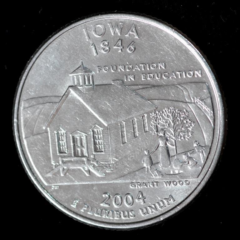 Монета США 25 центів 2004 р. Айова