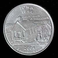 Монета США 25 центів 2004 р. Айова