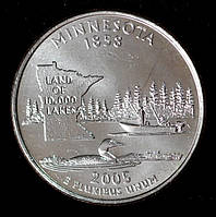 Монета США 25 центів 2005 р. Міннесота