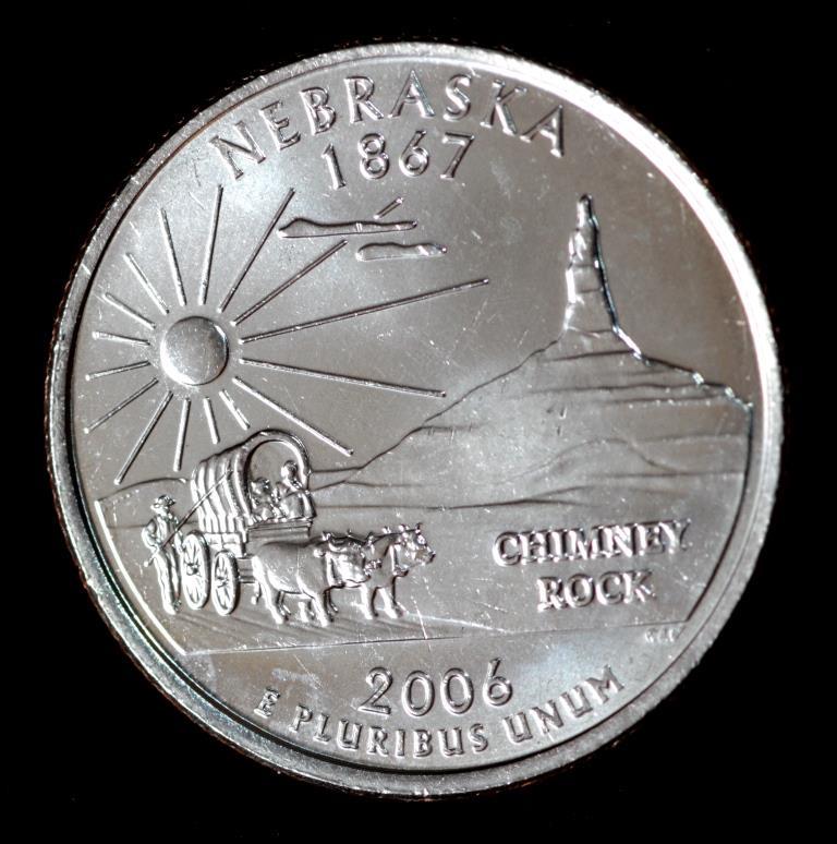 Монета США 25 центів 2006 р. Небраска
