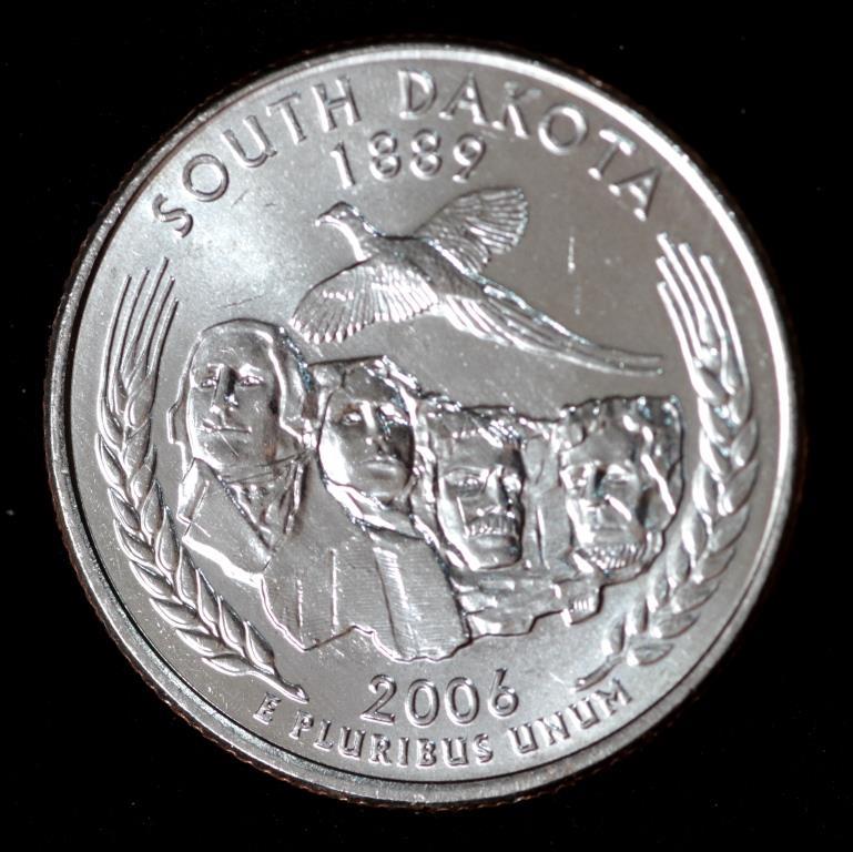 Монета США 25 центів 2006 р. Південна Дакота