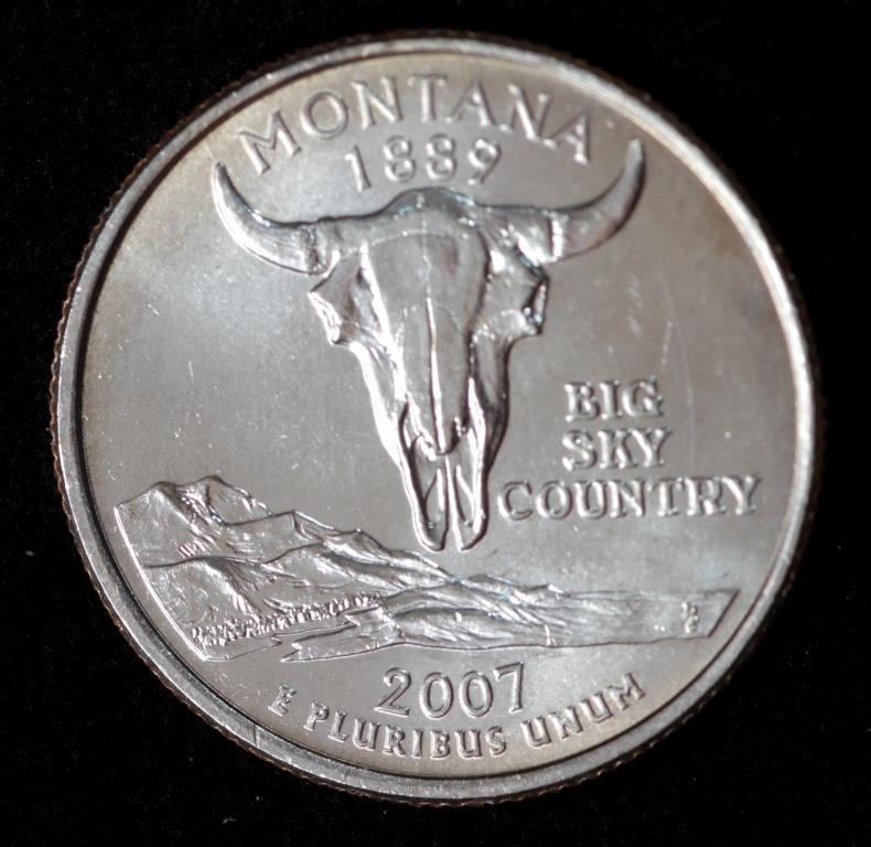 Монета США 25 центів 2007 р. Монтана