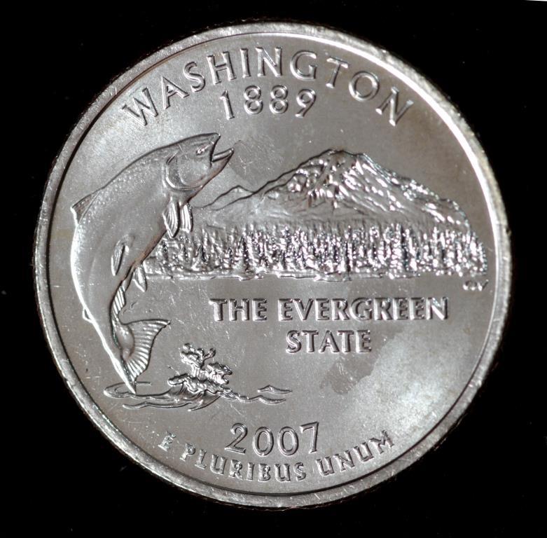 Монета США 25 центів 2007 р. Вашингтон