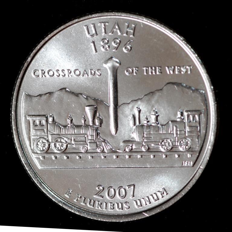 Монета США 25 центів 2007 р. Юта