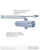 Дверний довідник накладний RYOBI *1500 D-1504 SILVER STD_ARM EN_2/3/4 до_80 кг 1100 мм FIRE, фото 4