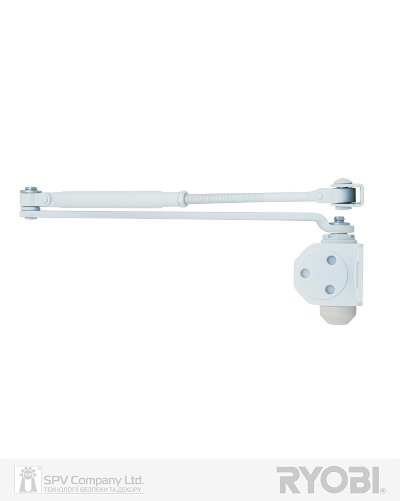 Доводчик дверей RYOBI *1500 D-1504 GLOSSY_WHITE STD_ARM EN_2/3/4 до_80 кг 1100 мм FIRE