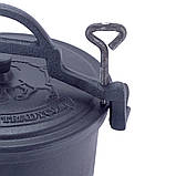 Казан чавунний з кришкою Kamille KM-4800V 4л Казан на ніжках для приготування їжі на вогні та плиті, фото 9