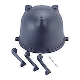 Казан чавунний з кришкою Kamille KM-4800V 4л Казан на ніжках для приготування їжі на вогні та плиті, фото 4