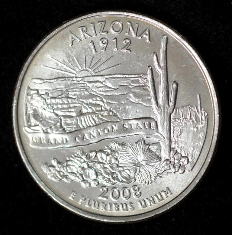Монета США 25 центів 2008 р. Арізона