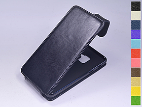 Відкидний чохол з натуральної шкіри для Samsung Galaxy A8 2018 A530F