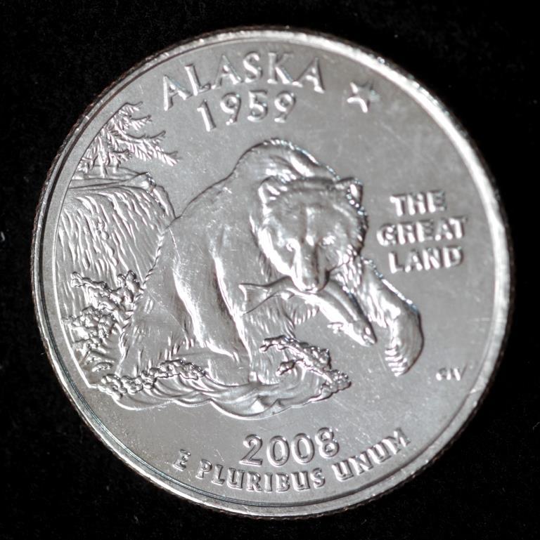 Монета США 25 центів 2008 р. Аляска
