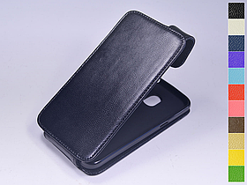 Відкидний чохол з натуральної шкіри для Samsung Galaxy J2 2018 J250F / J2 Pro 2018 / Grand Prime Pro