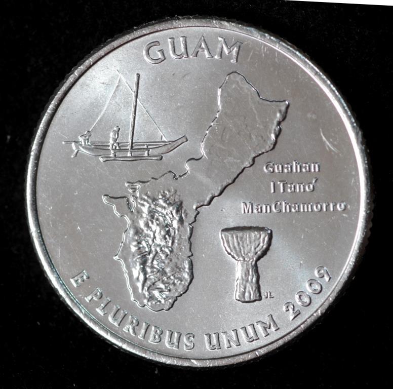 Монета США 25 центів 2009 р. Гуам