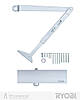 Доводчик дверей накладний RYOBI 1200 D-1200 SILVER BC STD_ARM EN_2/3/4 80 кг 1100 мм, фото 2