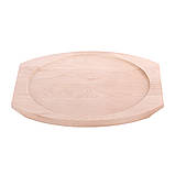 Сковорода чавунна Kamille KM-4809V 25см Сковорода зі знімною ручкою Сковорода з дерев'яною підставкою, фото 5