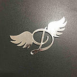 Декор на тарілку Ангелські крильця з літерою Manific Decor із дзеркального пластику 20 штук Золоті 14*6 см, фото 3