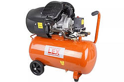 Компресор LEX LXC50V : 50 л - 3.3 кВт | двоциліндровий | чавунні циліндри