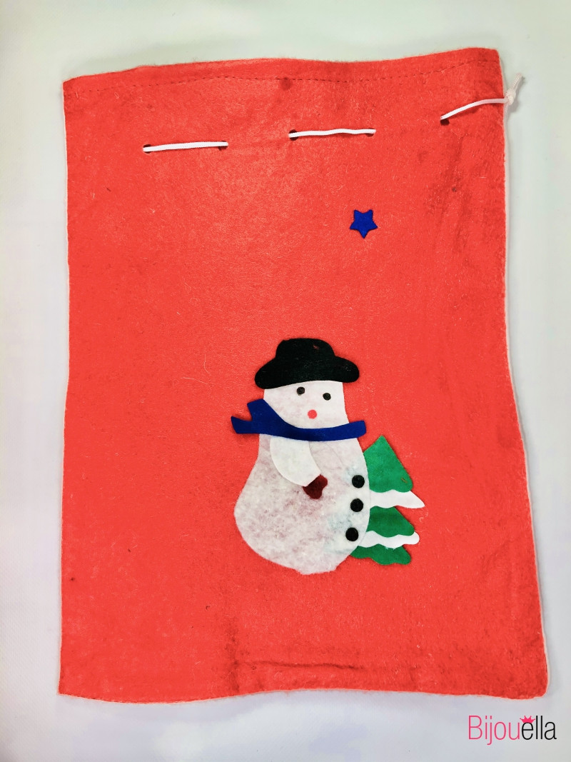 Новорічний мішок для подарунків середній для пакування подарунків