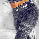 Спортивний жіночий костюм для фітнесу бігу йоги. Спортивні жіночі легінси топ для фітнесу. Розмір S (чорний), фото 4