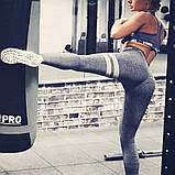 Спортивний жіночий костюм для фітнесу бігу йоги. Спортивні жіночі легінси топ для фітнесу. Розмір S (чорний), фото 7