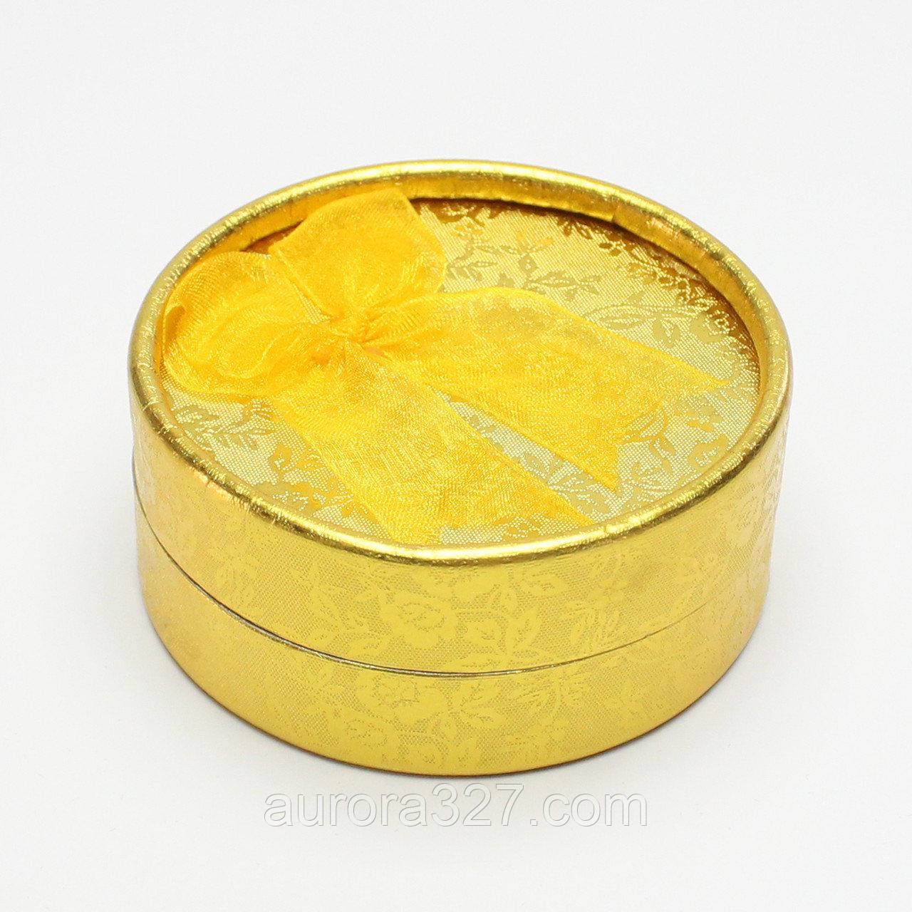 Коробочка для кільця Круг золото 8,5*8,5*3,5 см