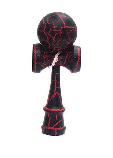 Игрушка KENDAMA (КЕНДАМА) BERYOU OOTDTY (черно-красный) деревянная 18 см - фото 1 - id-p1078252311