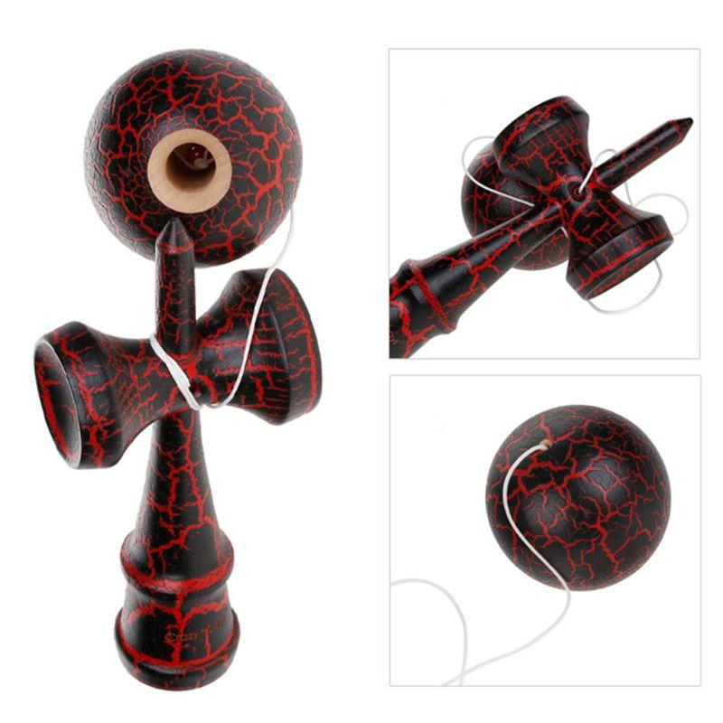 Игрушка KENDAMA (КЕНДАМА) BERYOU OOTDTY (черно-красный) деревянная 18 см - фото 2 - id-p1078252311