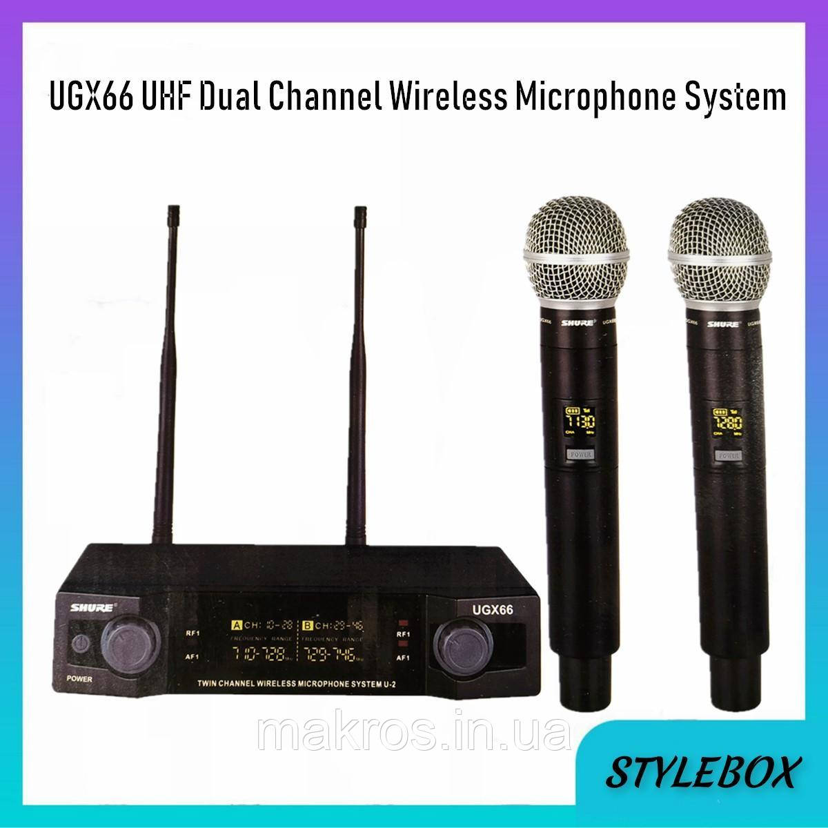 Радіомікрофони вокальні для караоке SHURE UGX66, фото 1