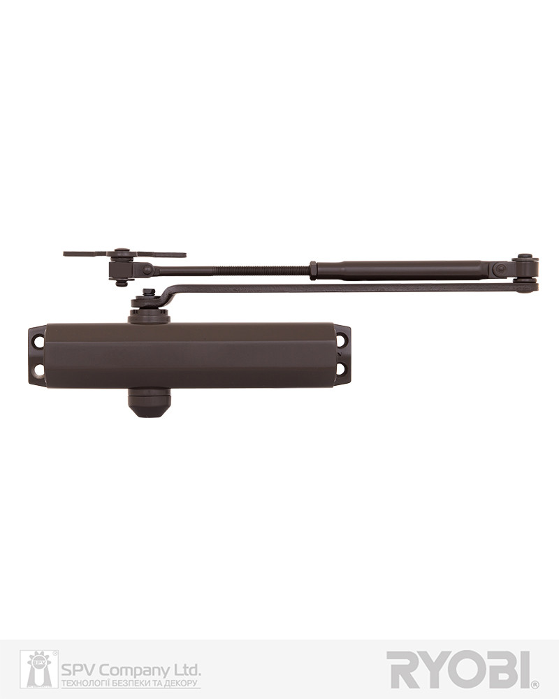 Доводчик універсальний на двері RYOBI * 1500 D-1504 DARK_BRONZE UNIV_ARM EN_2/3/4 до_80 кг 1100 мм FIRE
