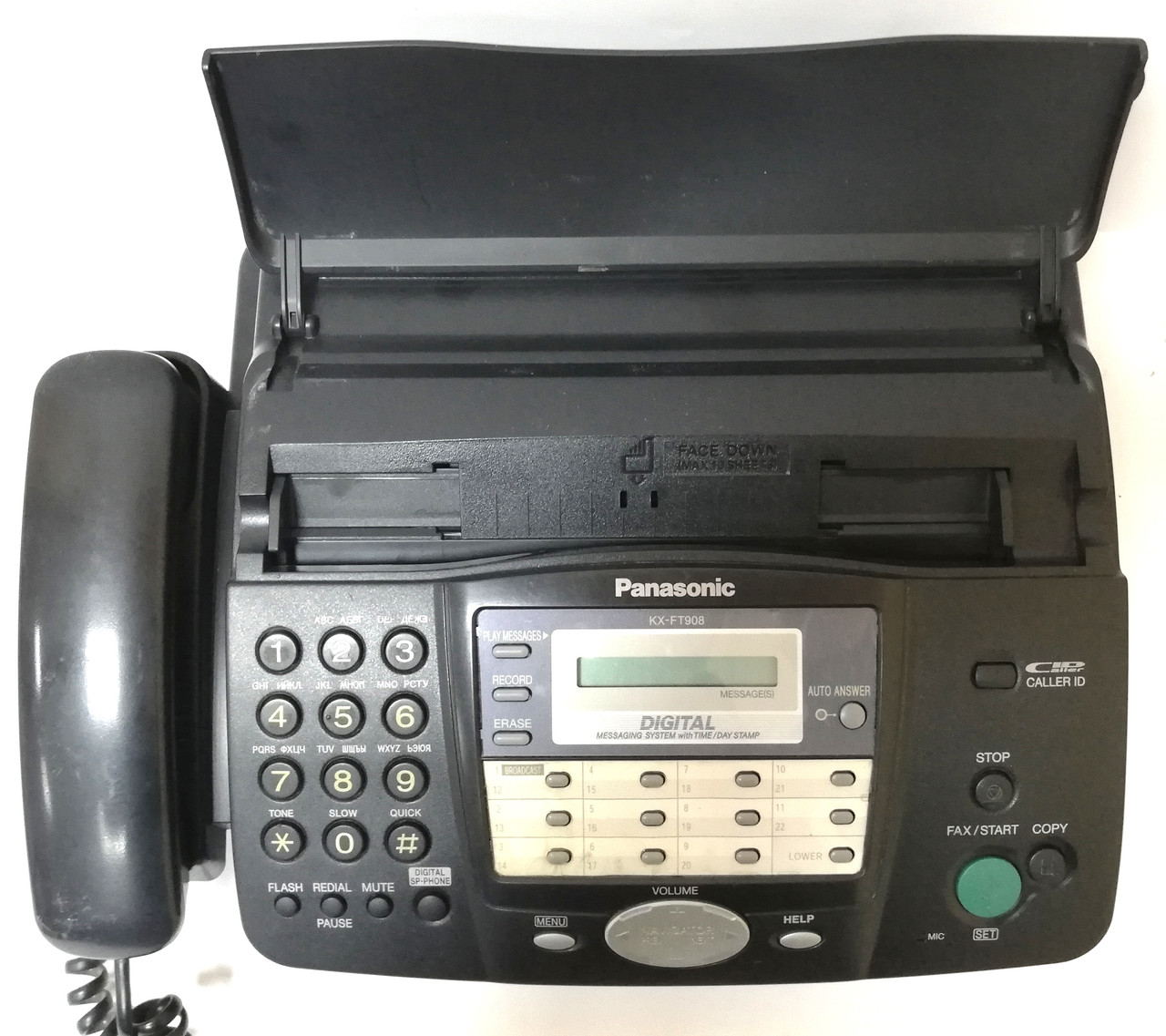 Факсимильный аппарат телефон-факс Panasonic KX-FT908UA Б/У + Термобумага  (ID#1078245789), цена: 494 ?, купить на Prom.ua