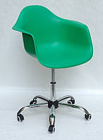 Офисный пластиковый стул Leon Office Onder Mebli, цвет зеленый 47
