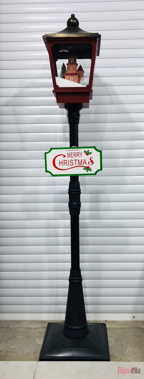 Новорічний декор Ліхтар стовп Merry Christmas великий 186 см